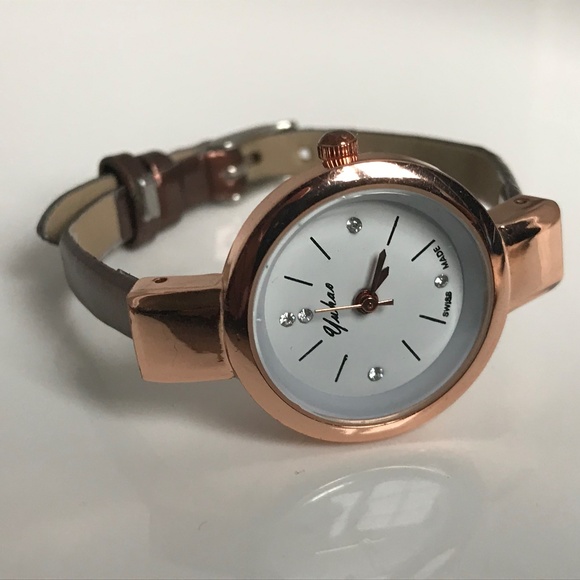 Swiss Made Yuhao Women Watch Rose Gold Small Dial - Picture 6 of 8